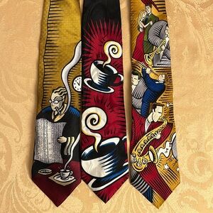 Vintage Burton Morris pop art tie collection